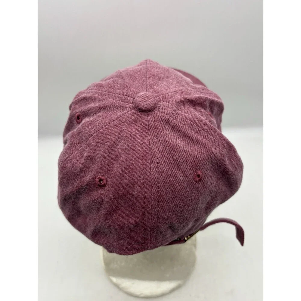 Weld Manufacturing Shuggy Nation Hat Washed Burgundy Cotton Dad Cap Strapback